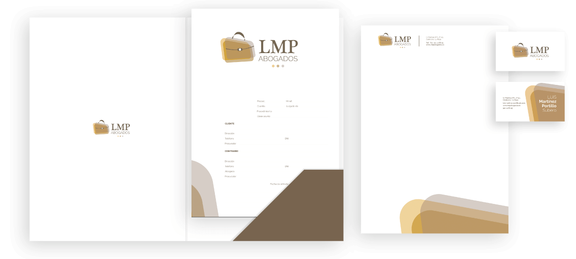 LMP abogados - Diseño de papelería